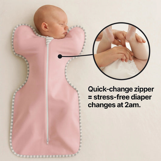 True Haven | Arms-Up Baby Swaddle – Breathable Newborn Sleep Sack for Self-Soothing, 1-12 Months