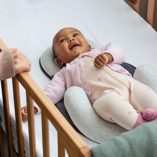 True Haven | Anti-Roll Baby Positioner – U-Shaped Newborn Sleep Positioning Pillow, Breathable Cotton