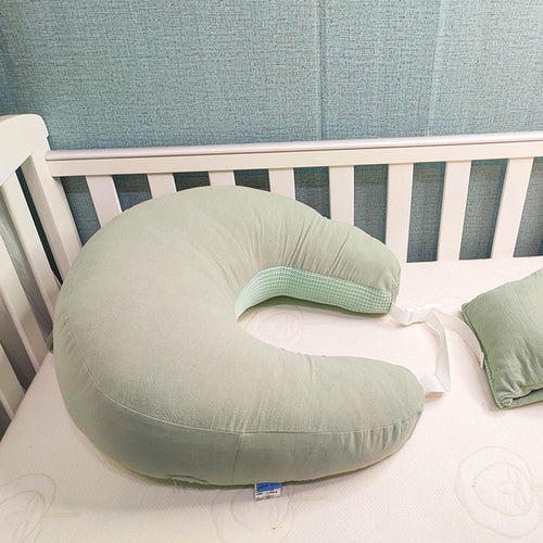 True Haven | Angled Nursing Pillow with Baby Lounger – Hands-Free Support, Double-Sided Design