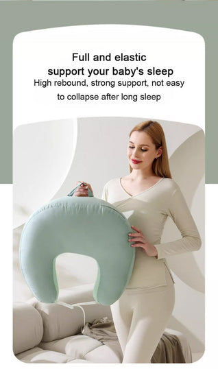 True Haven | Angled Nursing Pillow with Baby Lounger – Hands-Free Support, Double-Sided Design