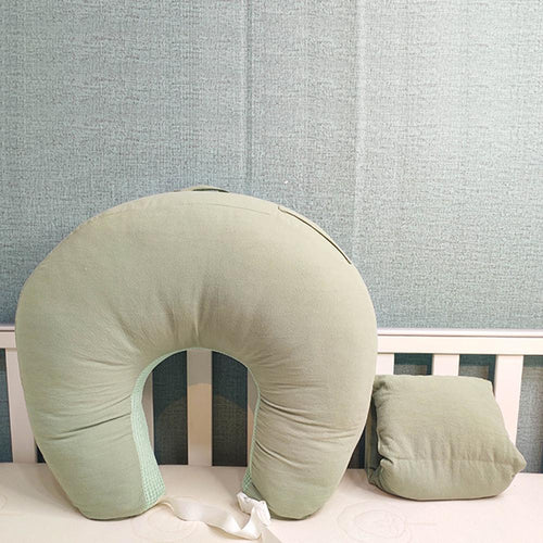 True Haven | Angled Nursing Pillow with Baby Lounger – Hands-Free Support, Double-Sided Design
