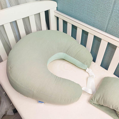 True Haven | Angled Nursing Pillow with Baby Lounger – Hands-Free Support, Double-Sided Design