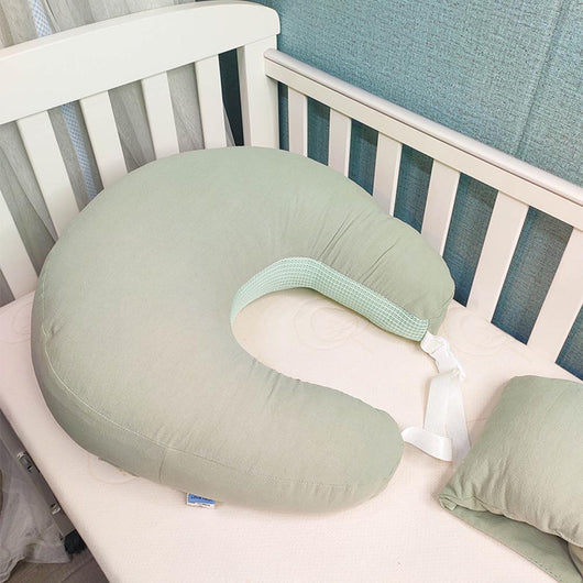 True Haven | Angled Nursing Pillow with Baby Lounger – Hands-Free Support, Double-Sided Design