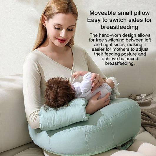 True Haven | Angled Nursing Pillow with Baby Lounger – Hands-Free Support, Double-Sided Design