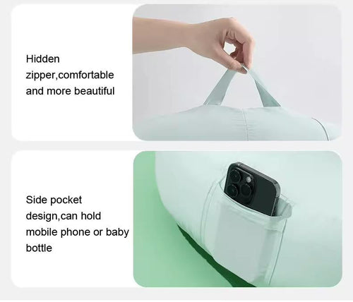 True Haven | Multifunctional Baby Nursing Pillow – Ergonomic Feeding Support, Machine Washable