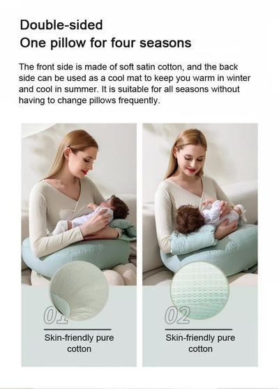 True Haven | Angled Nursing Pillow with Baby Lounger – Hands-Free Support, Double-Sided Design