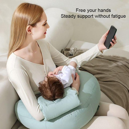 True Haven | Angled Nursing Pillow with Baby Lounger – Hands-Free Support, Double-Sided Design