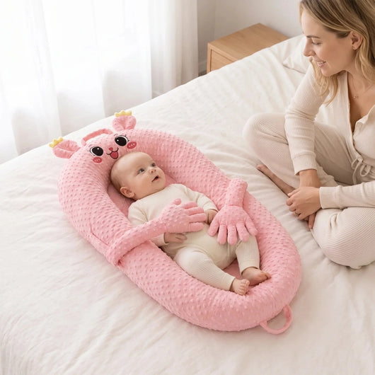 True Haven | Inclined Infant Lounger – Dual-Season Baby Sleep Lounger for 9-18 Months, Portable