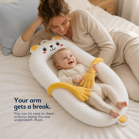 True Haven | Inclined Infant Lounger – Dual-Season Baby Sleep Lounger for 9-18 Months, Portable