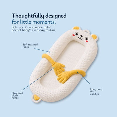 True Haven | Inclined Infant Lounger – Dual-Season Baby Sleep Lounger for 9-18 Months, Portable