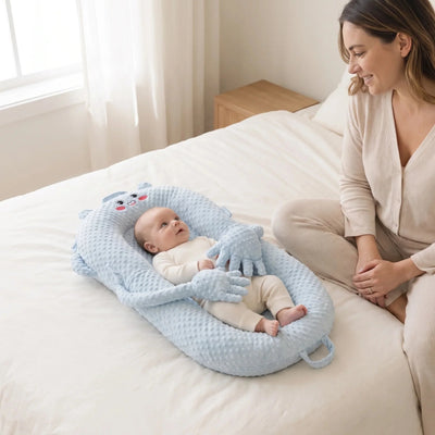 True Haven | Inclined Infant Lounger – Dual-Season Baby Sleep Lounger for 9-18 Months, Portable