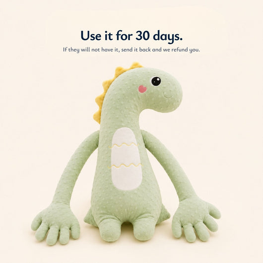 True Haven | Plush Baby Patting Soother – Hands-Free Bedtime Comfort Toy, 4 Animal Designs