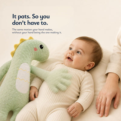 True Haven | Plush Baby Patting Soother – Hands-Free Bedtime Comfort Toy, 4 Animal Designs