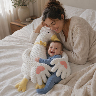 True Haven | Plush Baby Patting Soother – Hands-Free Bedtime Comfort Toy, 4 Animal Designs