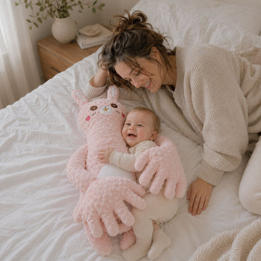 True Haven | Plush Baby Patting Soother – Hands-Free Bedtime Comfort Toy, 4 Animal Designs