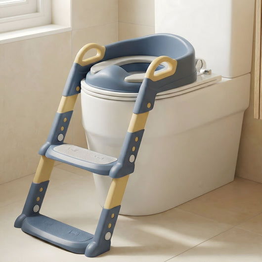 True Haven | Toddler Potty Training Step Stool – Ladder-Style Toilet Trainer Seat, Non-Slip & Foldable