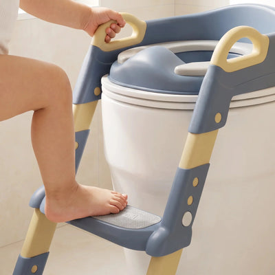 True Haven | Toddler Potty Training Step Stool – Ladder-Style Toilet Trainer Seat, Non-Slip & Foldable