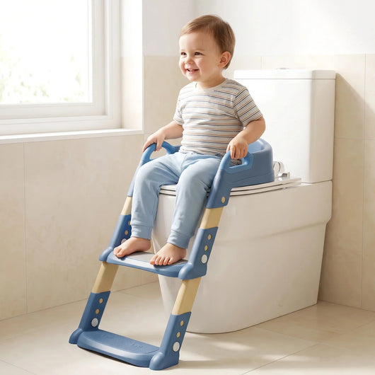 True Haven | Toddler Potty Training Step Stool – Ladder-Style Toilet Trainer Seat, Non-Slip & Foldable