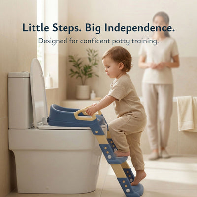True Haven | Toddler Potty Training Step Stool – Ladder-Style Toilet Trainer Seat, Non-Slip & Foldable