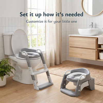 True Haven | Toddler Potty Training Step Stool – Ladder-Style Toilet Trainer Seat, Non-Slip & Foldable