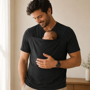 True Haven | Dad Babywearing Shirt – Skin-to-Skin Newborn Bonding Shirt for Fathers, Sizes S-3XL
