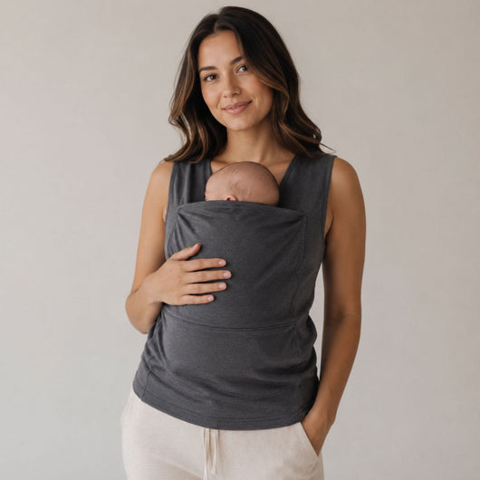 True Haven | Mom Babywearing Shirt – Skin-to-Skin Newborn Nursing Bonding Shirt, Sizes S-3XL