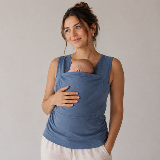 True Haven | Mom Babywearing Shirt – Skin-to-Skin Newborn Nursing Bonding Shirt, Sizes S-3XL