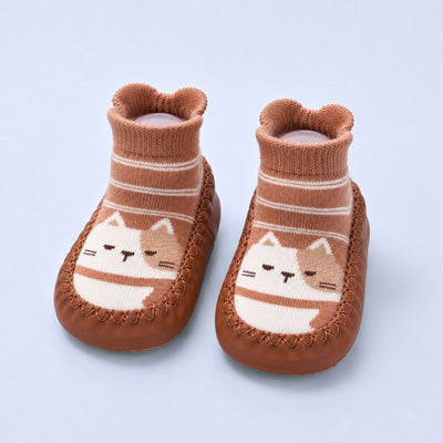 True Haven | Non-Slip Grip Sock Shoes – Toddler First Walker Sock Shoes, Machine Washable, 6M-4Y