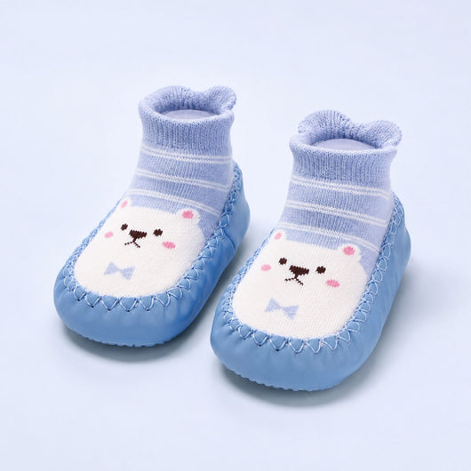 True Haven | Non-Slip Grip Sock Shoes – Toddler First Walker Sock Shoes, Machine Washable, 6M-4Y