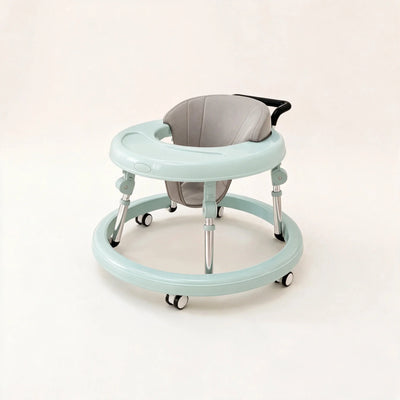 True Haven | Foldable Baby Walker – Anti-Rollover Walker with 10-Level Height Adjustment, 5-18 Months