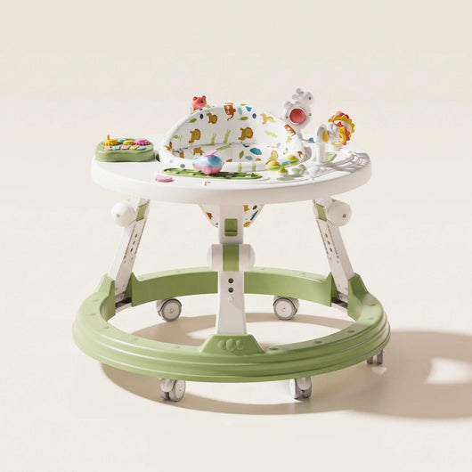 True Haven | Foldable Baby Walker – Anti-Rollover Walker with 10-Level Height Adjustment, 5-18 Months