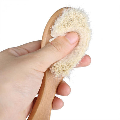 True Haven | Goat Wool Baby Hair Brush – Gentle on Newborn Scalp, Beechwood Handle