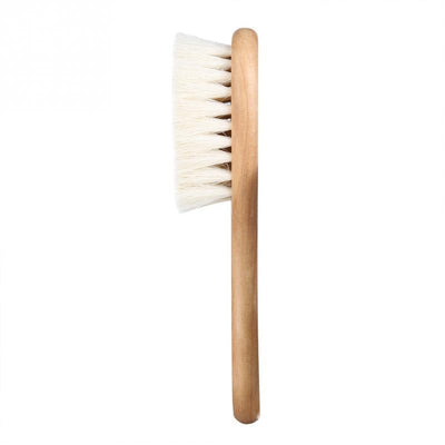 True Haven | Goat Wool Baby Hair Brush – Gentle on Newborn Scalp, Beechwood Handle