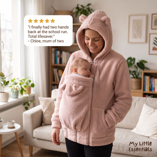 True Haven | Babywearing Hoodie – Hands-Free Baby Carrier Pouch Sweatshirt for Parents, 8 Colors, S-XXL