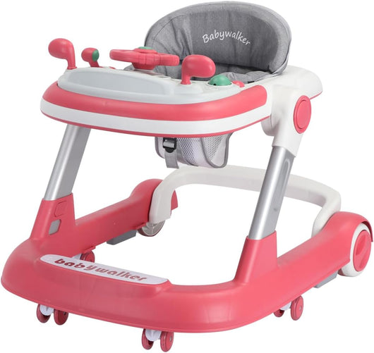 True Haven | Convertible Baby Walker – 2-in-1 Seated & Push-Behind Design, Adjustable Height