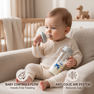 True Haven | Anti-Colic Baby Bottle – Flexible Feeding Bottle with Weighted Straw, BPA-Free, 150ml & 240ml