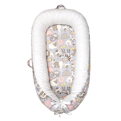 True Haven | Cotton Baby Nest Cocoon – OEKO-TEX Certified Adjustable Newborn Bed, 0-18 Months