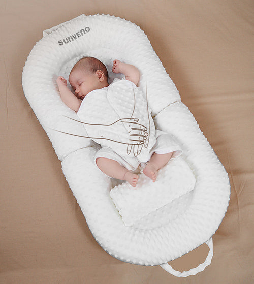 True Haven | Baby Lounger Bed – Soft & Reversible Design, Cozy Newborn Essential