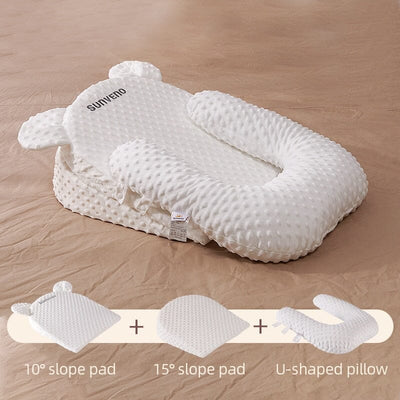 True Haven | Baby Feeding Wedge Pillow – Adjustable Incline Support, Machine Washable