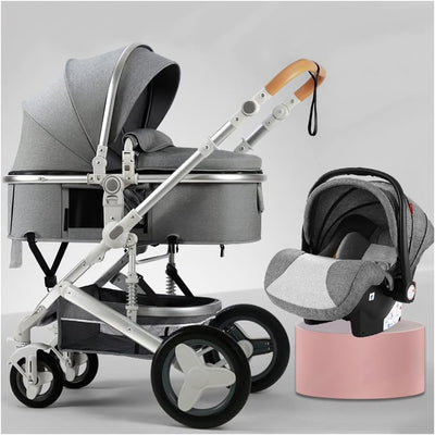 True Haven | 3-in-1 Baby Stroller, Bassinet & Car Seat – Converts in 3 Easy Steps, Reversible Seat Design