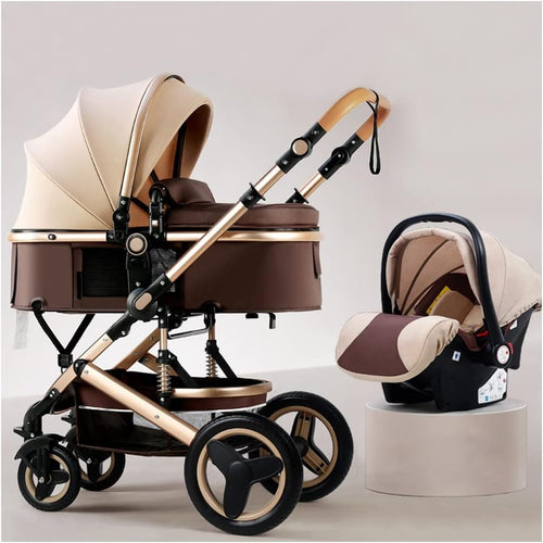 True Haven | 3-in-1 Baby Stroller, Bassinet & Car Seat – Converts in 3 Easy Steps, Reversible Seat Design