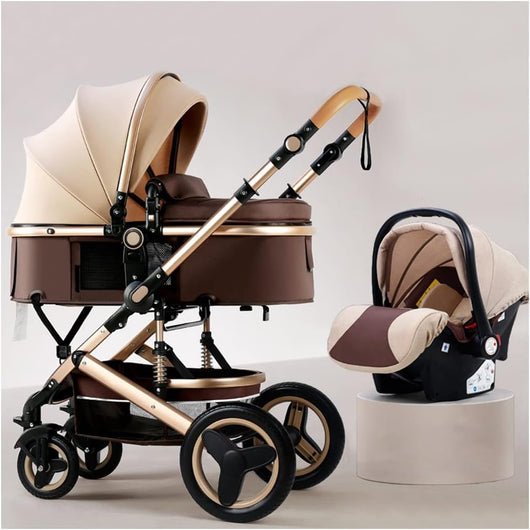 True Haven | 3-in-1 Baby Stroller, Bassinet & Car Seat – Converts in 3 Easy Steps, Reversible Seat Design