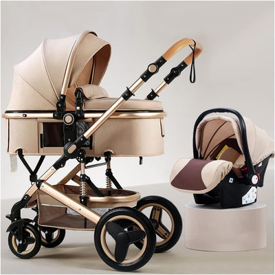 True Haven | 3-in-1 Baby Stroller, Bassinet & Car Seat – Converts in 3 Easy Steps, Reversible Seat Design