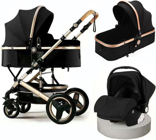 True Haven | 3-in-1 Baby Stroller, Bassinet & Car Seat – Converts in 3 Easy Steps, Reversible Seat Design